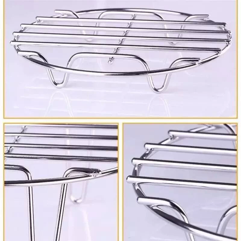 شبكة شواء دائرية استانلس ستيل، مقاس 30 - فضى